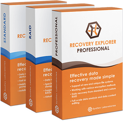 Recovery Explorer Software Produkte