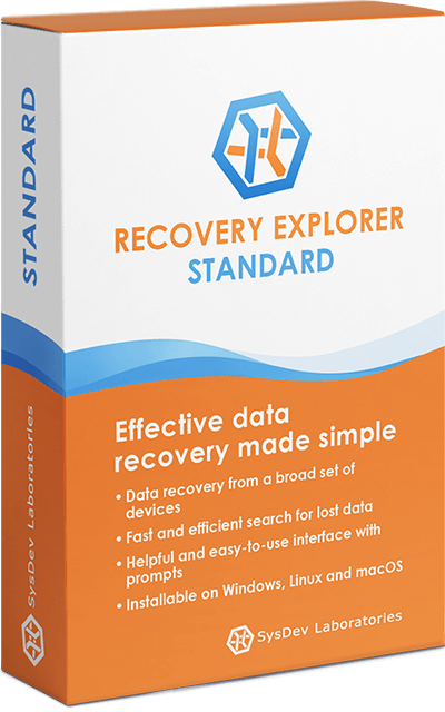 Recovery Explorer Standard box