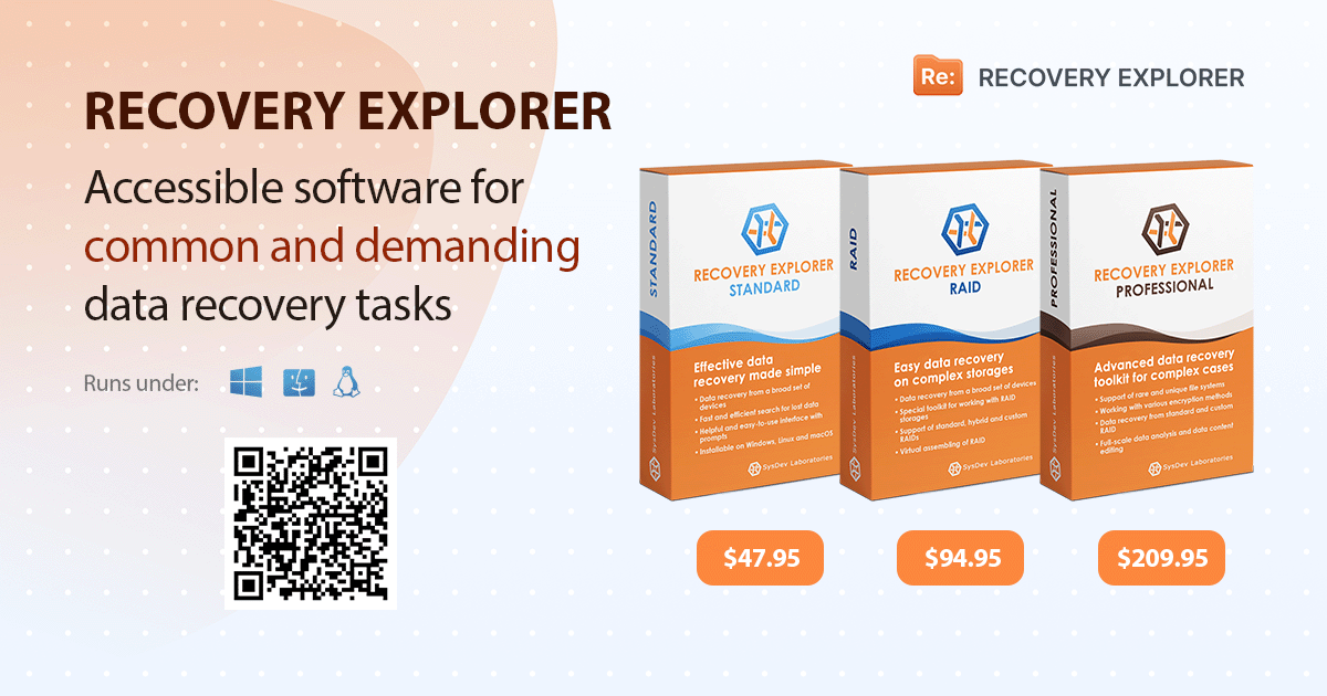 Recovery Explorer – Efficient data recovery tools for all cases