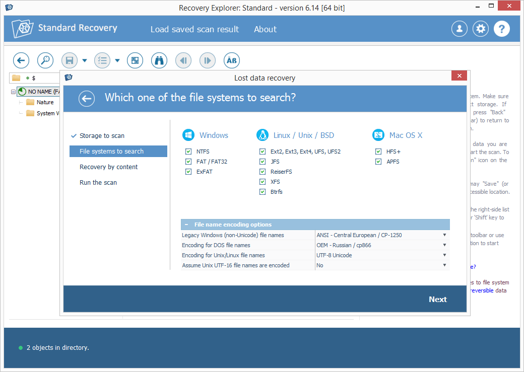 Recovery Explorer Standard - Windows screenshot